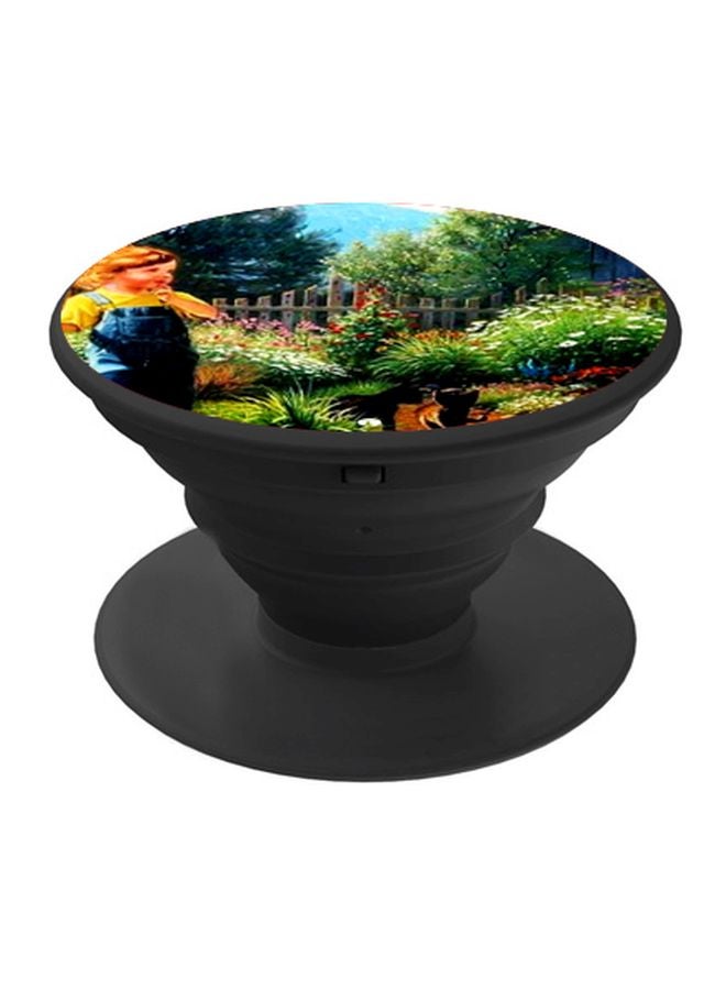 BP Garden Printed Pop Socket Phone Holder Blue/Green/Black - Image 1