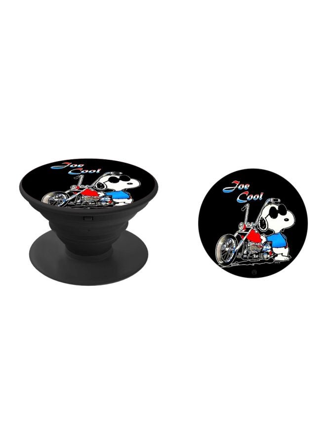 BP Joe Cool Cartoon Printed Pop Socket Phone Holder Black/White/Red - Image 2