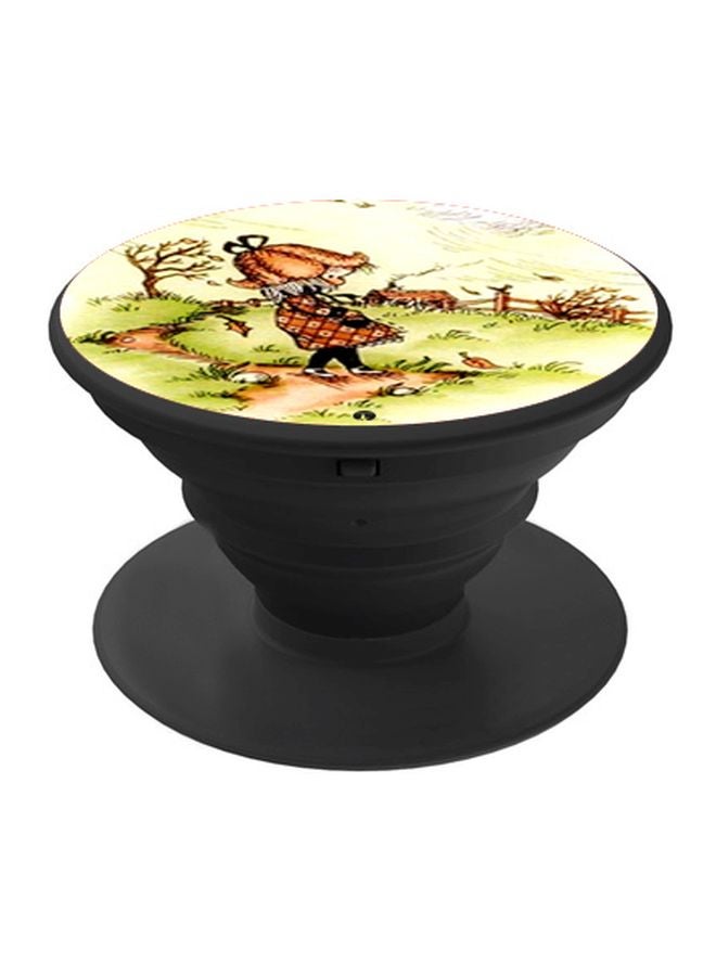 BP Cartoon Printed Pop Socket Phone Holder Beige/Green/Black - Image 1