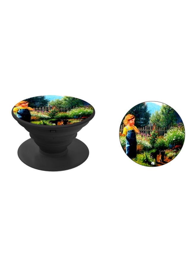 BP Garden Printed Pop Socket Phone Holder Blue/Green/Black - Image 2