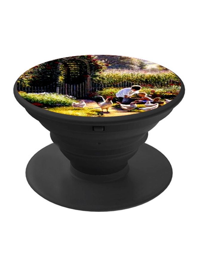 BP Garden Printed Pop Socket Phone Holder Green/White/Black - Image 1