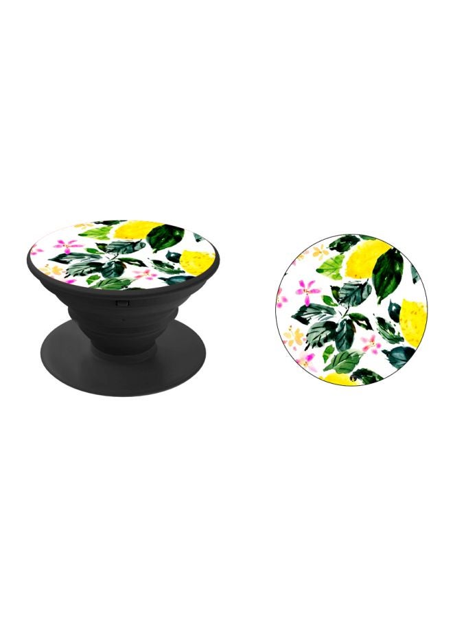 BP Leaves Printed Pop Socket Phone Holder White/Green/Black - Image 2