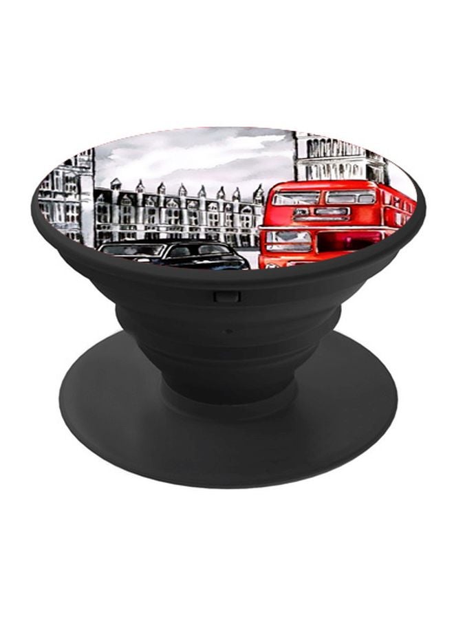BP City Printed Pop Socket Phone Holder Grey/Red/Black - Image 1