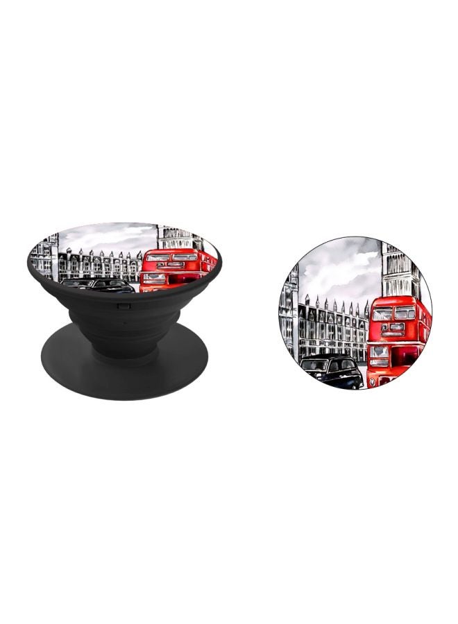 BP City Printed Pop Socket Phone Holder Grey/Red/Black - Image 2