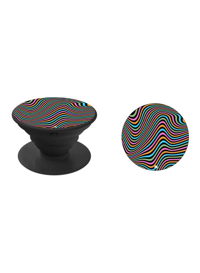 BP Printed Pop Socket Phone Holder Black/Blue/Orange - Image 2