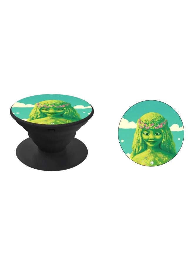 BP Cartoon Character Printed Pop Socket Phone Holder Green/White/Pink - Image 2