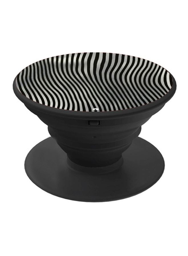 BP Printed Pop Socket Phone Holder Black/White - Image 1