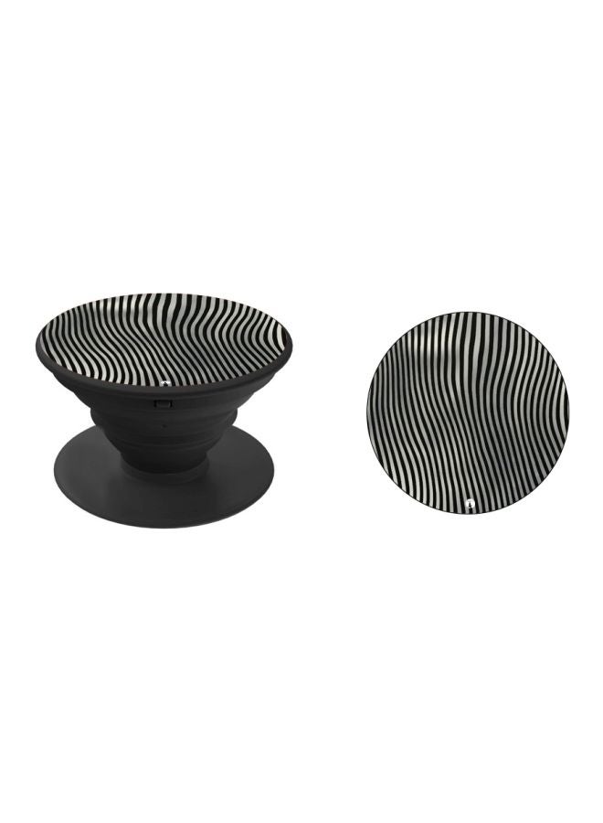 BP Printed Pop Socket Phone Holder Black/White - Image 2