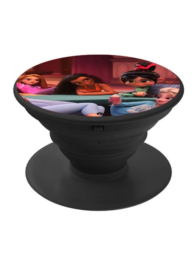 BP Cartoon Printed Pop Socket Phone Holder Brown/Blue/Black - Image 1