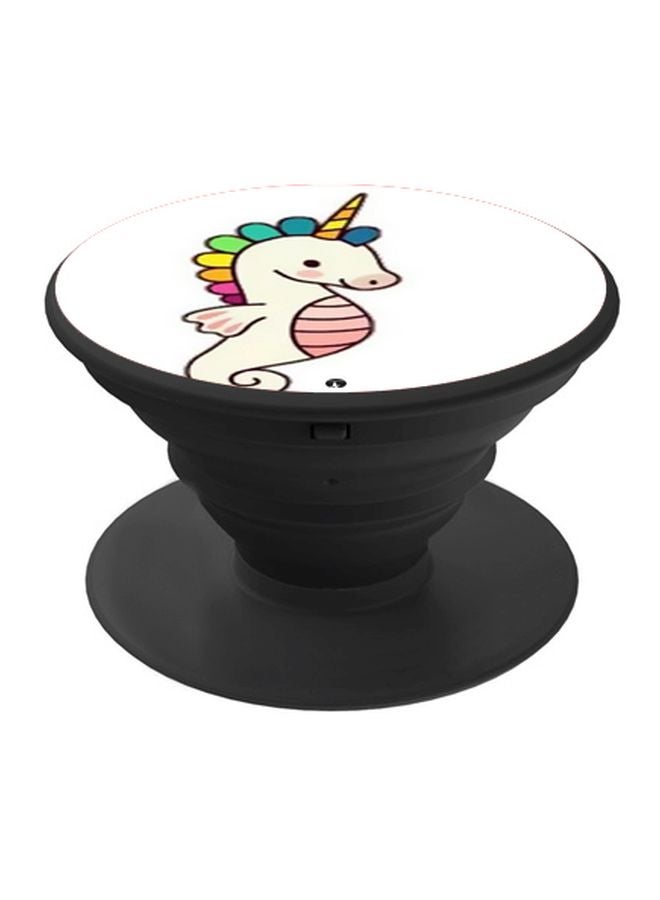 BP Cartoon Printed Pop Socket Phone Holder White/Pink/Yellow - Image 1