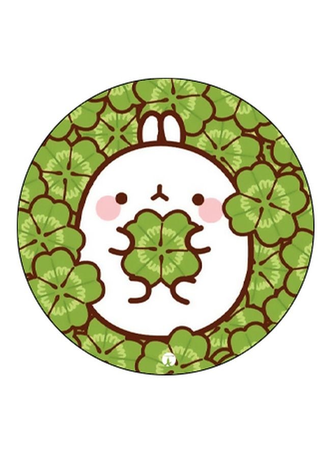 BP Cartoon Printed Pop Socket Phone Holder White/Green/Brown - Image 2