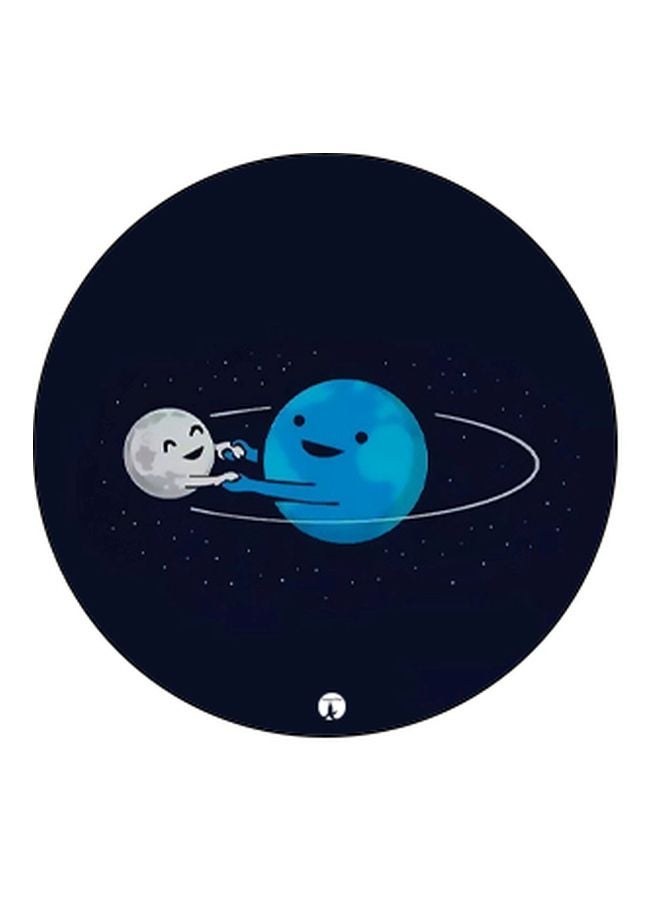 BP Earth And Moon Printed Pop Socket Phone Holder Blue/White/Black - Image 2