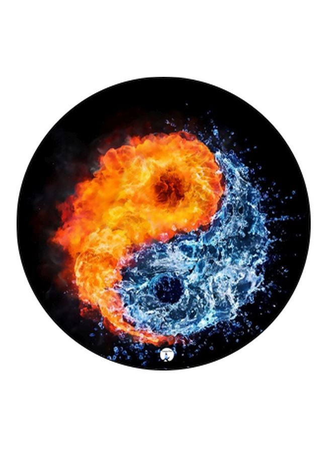 Yin And Yang Printed Pop Socket Phone Holder Black/Yellow/Blue