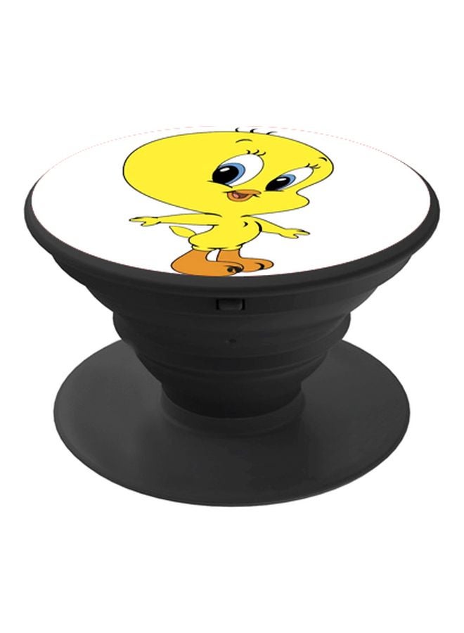 BP Cartoon Printed Mobile Pop Socket White/Yellow/Brown - Image 1