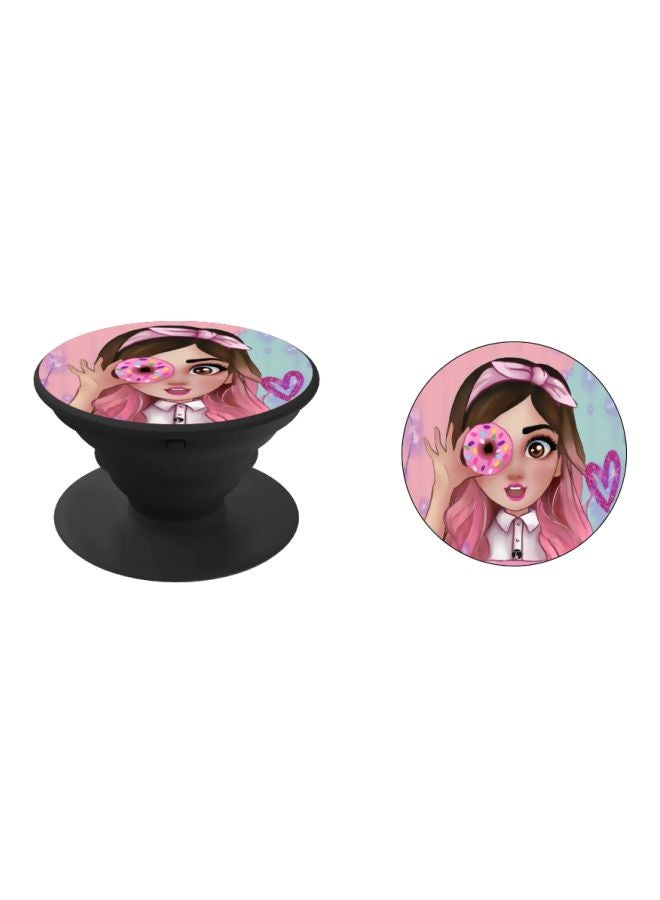 BP Cartoon Character Printed Pop Socket Phone Holder Pink/Beige/Blue - Image 2