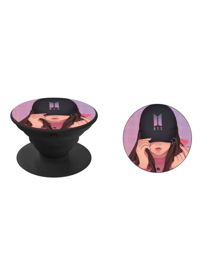 BP Cartoon Character Printed Pop Socket Phone Holder Purple/Pink/Black - Image 2