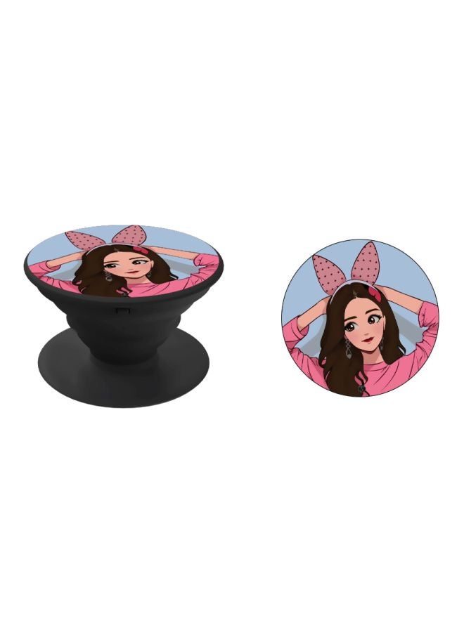 BP Cartoon Character Printed Pop Socket Phone Holder Pink/Beige/Blue - Image 2