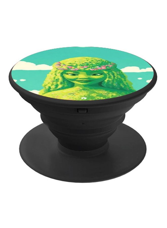 BP Cartoon Character Printed Pop Socket Phone Holder Green/White/Pink - Image 1