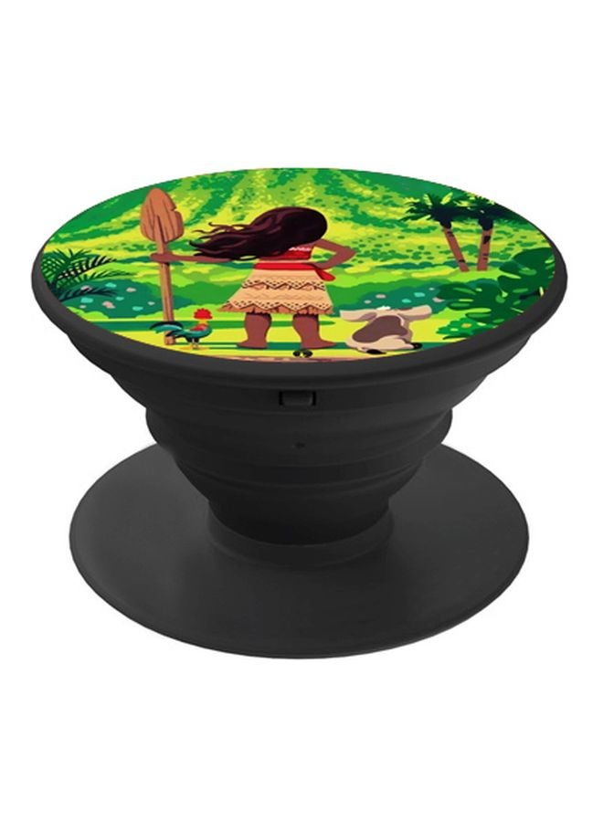 BP Moana Printed Pop Socket Phone Holder Green/Beige/Brown - Image 1