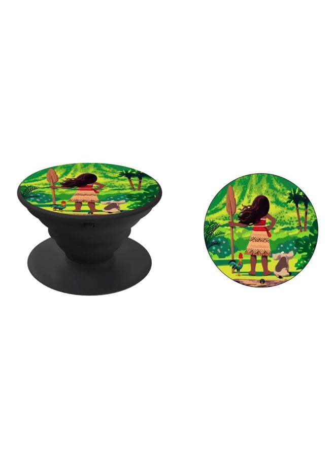 BP Moana Printed Pop Socket Phone Holder Green/Beige/Brown - Image 2