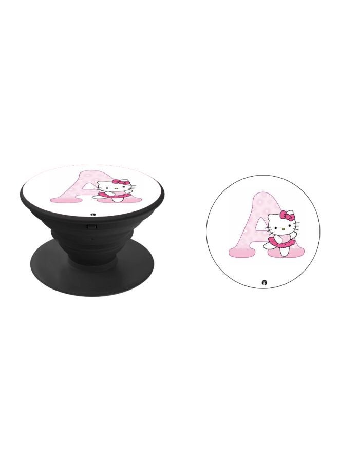 BP Hello Kitty A Letter Printed Mobile Pop Socket Pink/White - Image 2