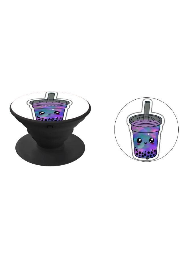 BP Cartoon Printed Pop Socket Phone Holder White/Purple/Grey - Image 2
