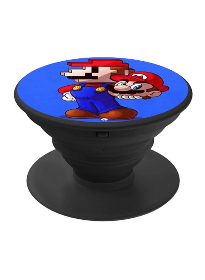 BP Super Mario Printed Mobile Pop Socket Blue/Red/Brown - Image 1