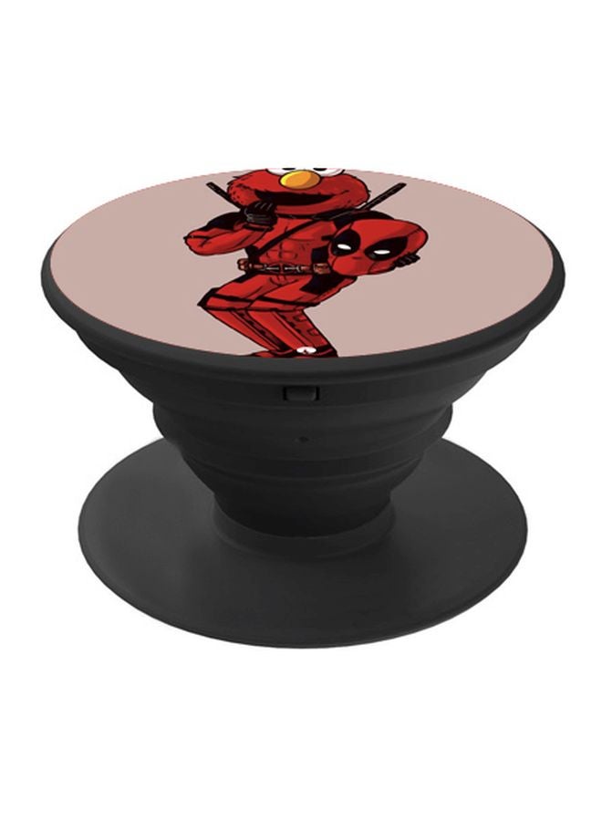 بي بي حامل هاتف بوب سوكيت بطبعة شخصية ديدبول مستوحاة من الرسومات الكرتونية أحمر/وردي/أسود - Image 1