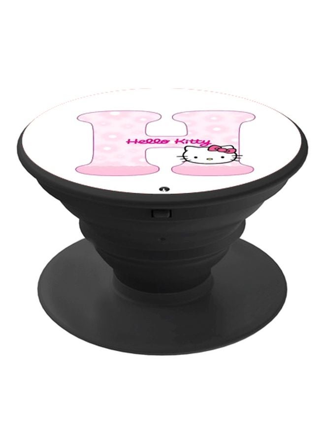 BP Hello Kitty Letter H Printed Mobile Pop Socket Pink/White - Image 1