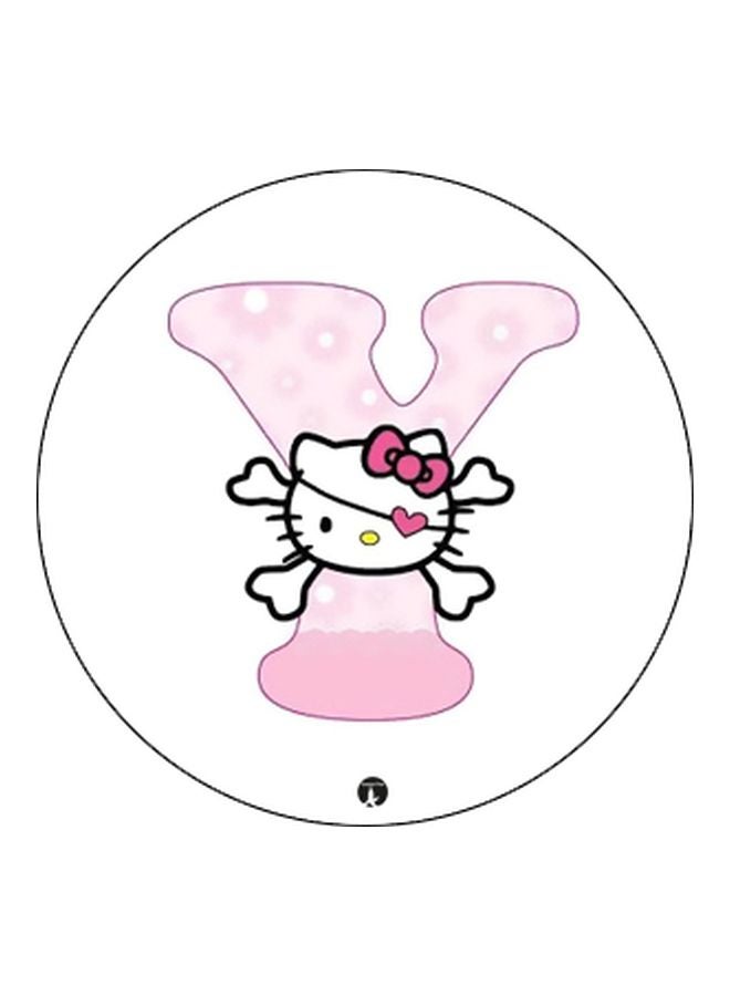 بي بي حامل هاتف بوب سوكيت بطبعة هالو كيتي وحرف Y أبيض/وردي/أسود - Image 2