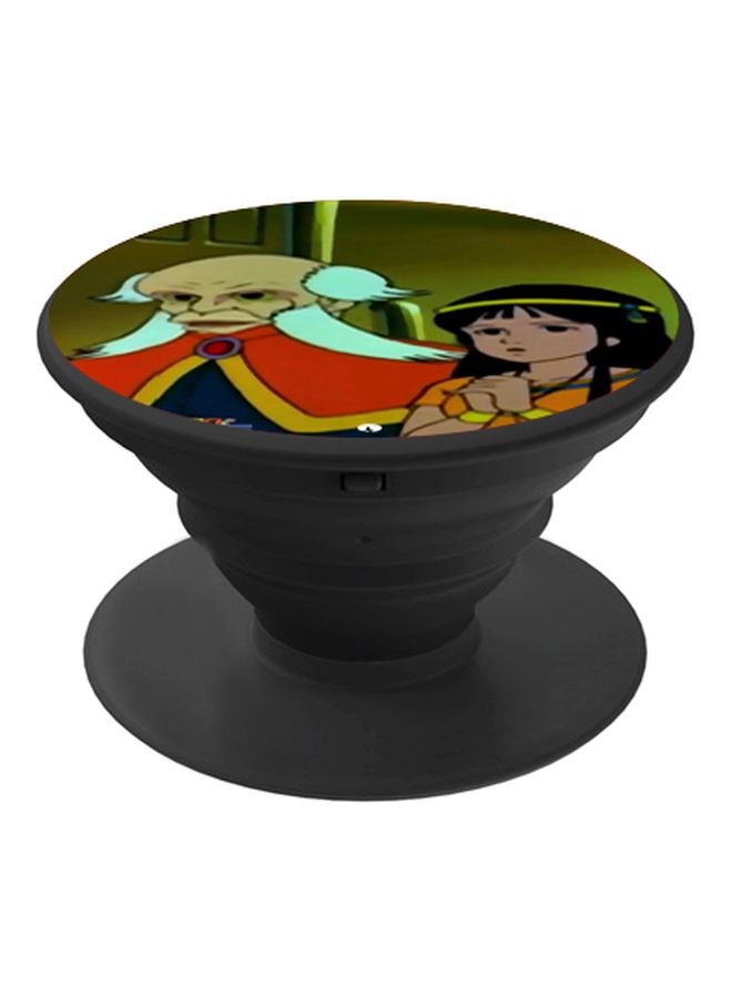 BP Cartoon Printed Pop Socket Phone Holder Green/Blue/Black - Image 1