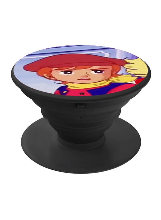 BP Cartoon Printed Mobile Pop Socket Blue/Brown/Orange - Image 1