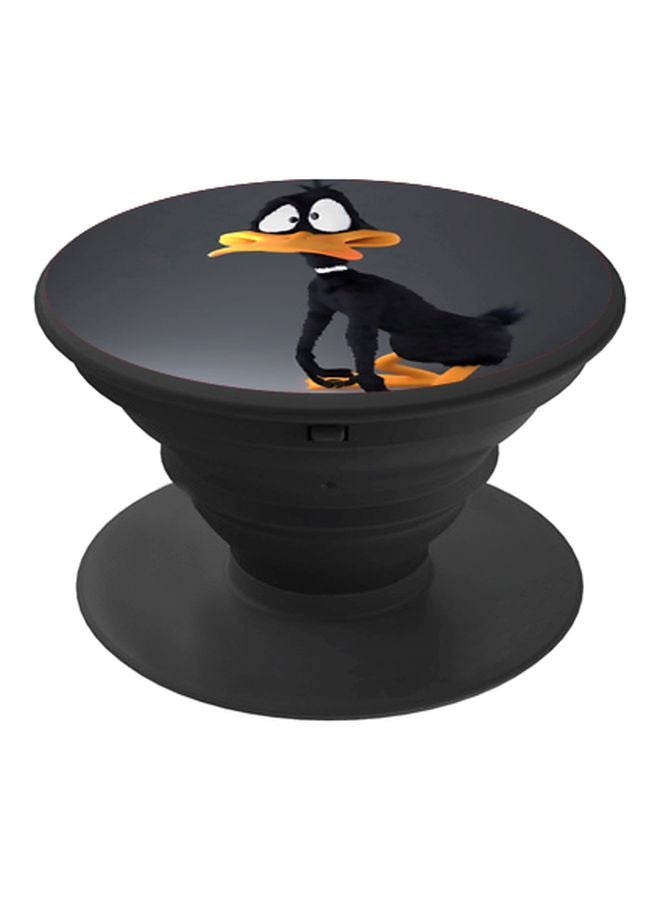 بي بي مقبض بوب سوكيت للموبايل بطبعة رسومات كرتونية أسود/رمادي/أصفر - Image 1