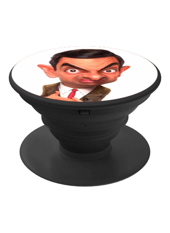 بي بي ماسكة بوب سوكيت للموبايل مطبوعة بنقشة مستر بين أبيض/بني/برتقالي - Image 1