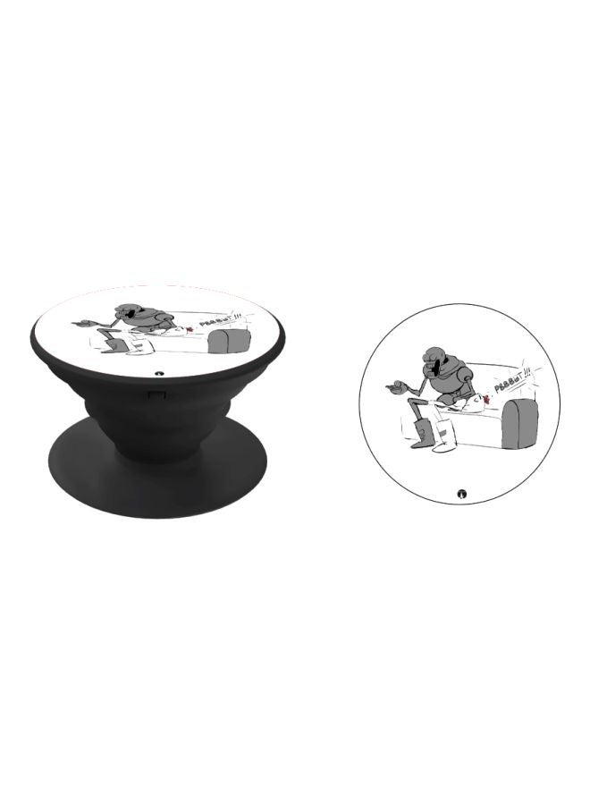 BP Cartoon Printed Pop Socket Phone Holder White/Grey/Black - Image 2