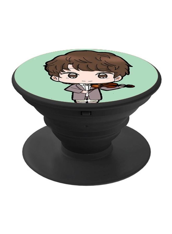 BP Cartoon Printed Pop Socket Phone Holder Green/Grey/Beige - Image 1