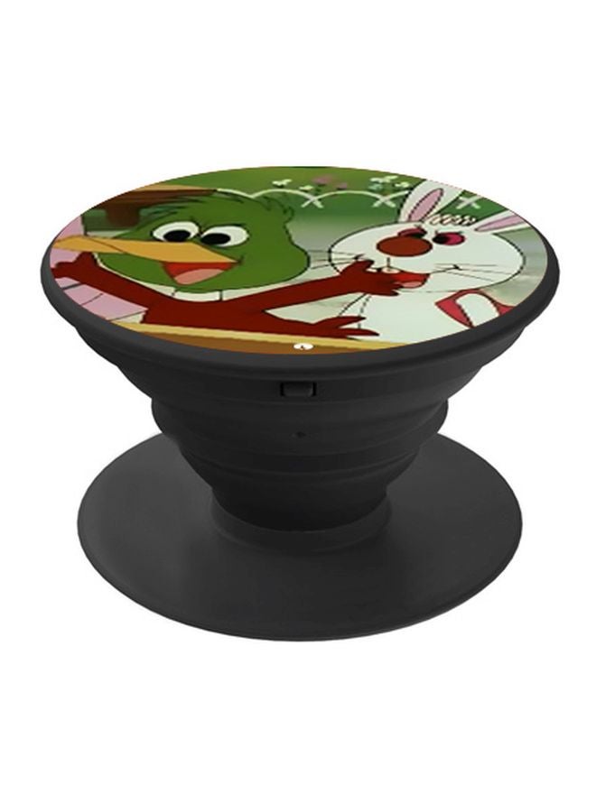 BP Cartoon Printed Mobile Pop Socket Green/Brown/White - Image 1