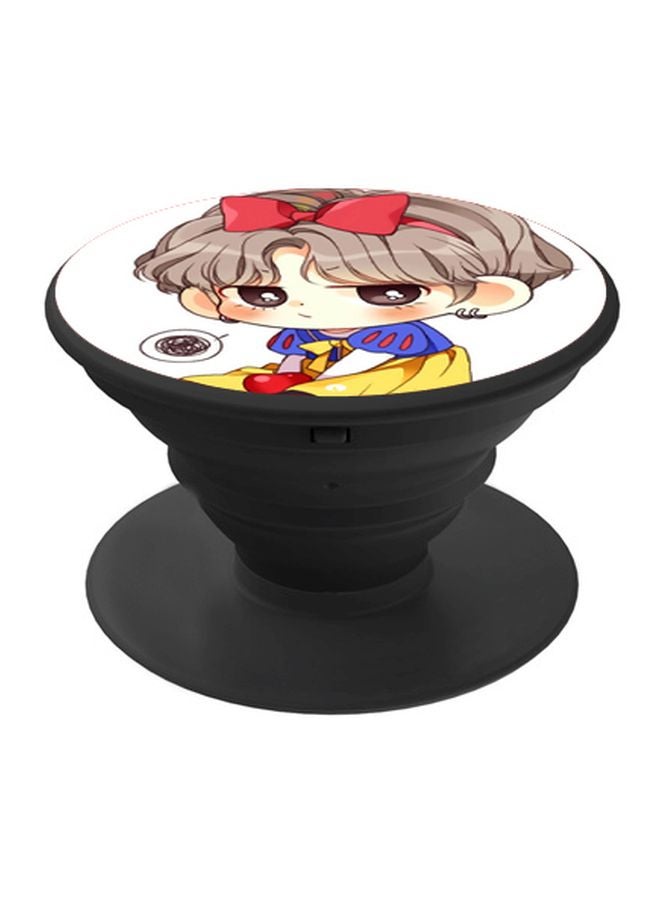 BP Cartoon Printed Pop Socket Phone Holder White/Yellow/Blue - Image 1