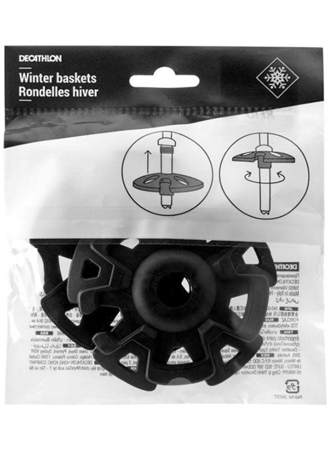 DECATHLON 2-Piece Winter Baskets Roundelles Hiver Set Black 12x12x8cm 