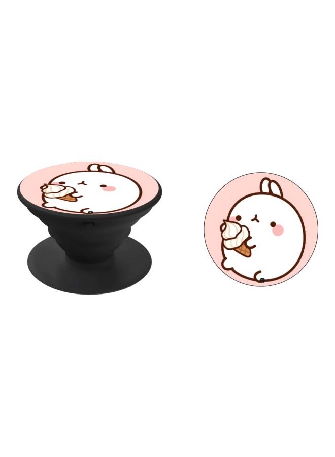 BP Cartoon Printed Pop Socket Phone Holder White/Pink/Beige - Image 2
