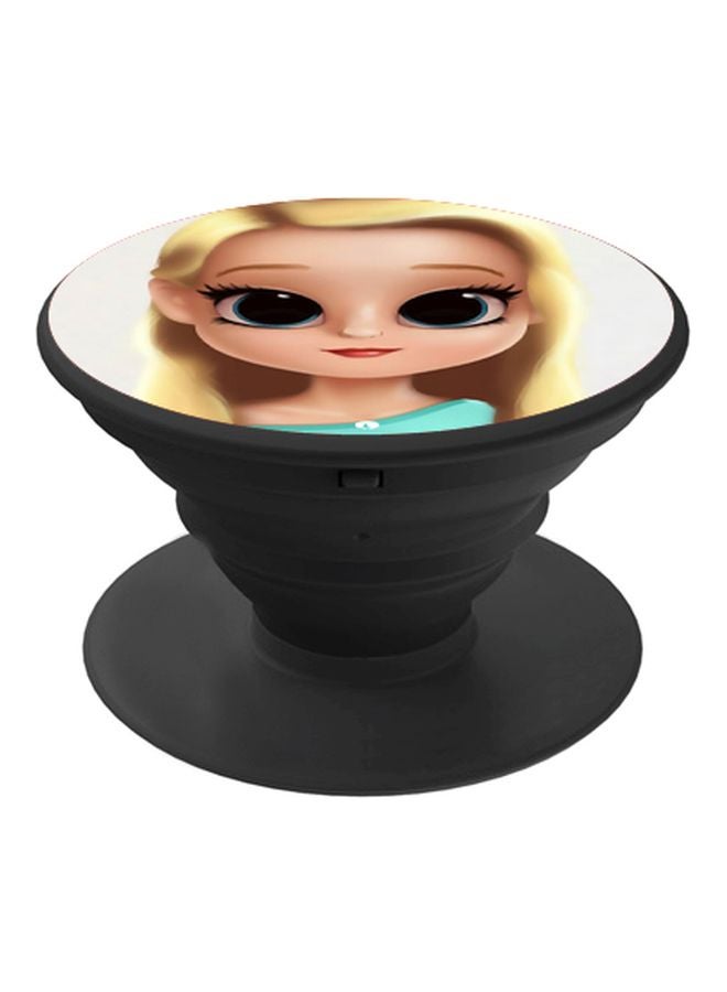 BP Cartoon Printed Pop Socket Phone Holder Beige/Yellow/Black - Image 1