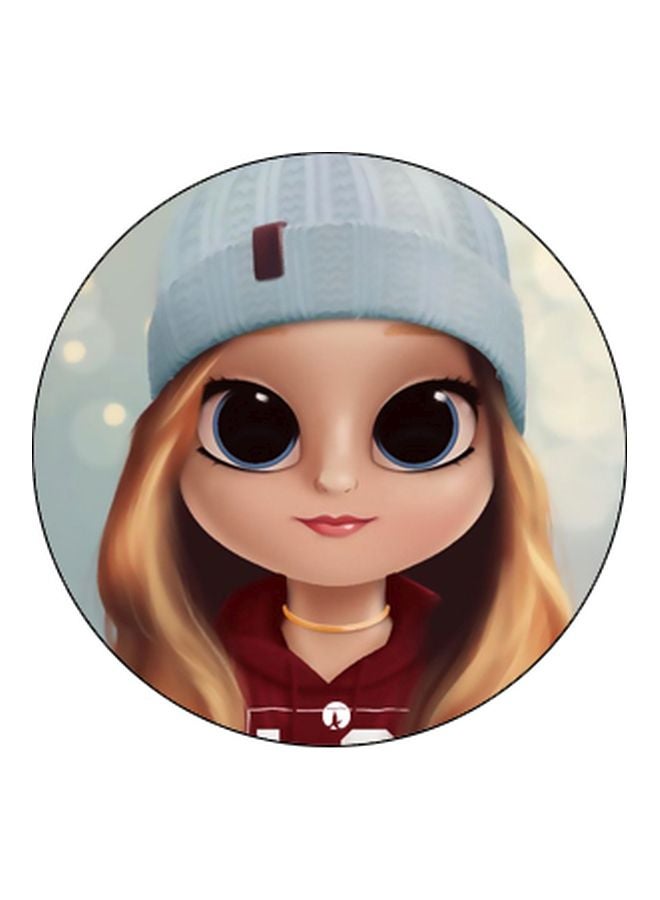 بي بي حامل هاتف على شكل مقبض أصابع منبثق بطبعة رسومات كرتونية أسود/أزرق/ أحمر - Image 2