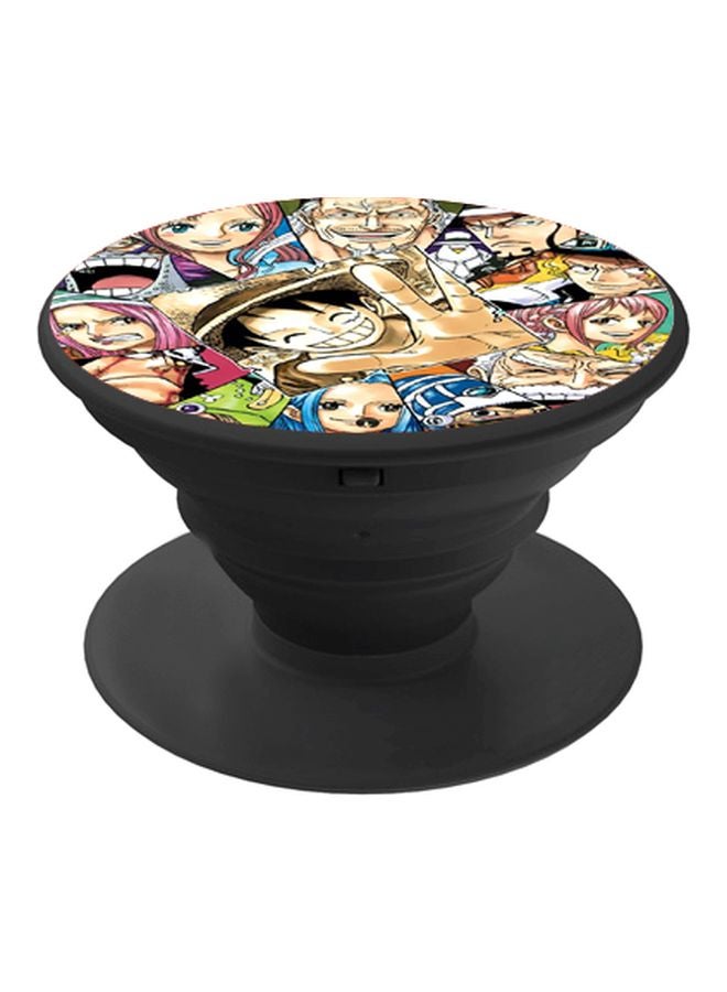 بي بي مقبض بوب سوكيت للموبايل بطبعة رسومات كرتونية بيج/أزرق/وردي - Image 1