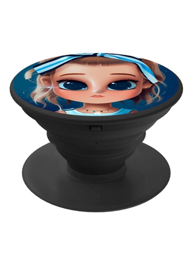 BP Cartoon Printed Pop Socket Phone Holder Beige/Blue/Black - Image 1