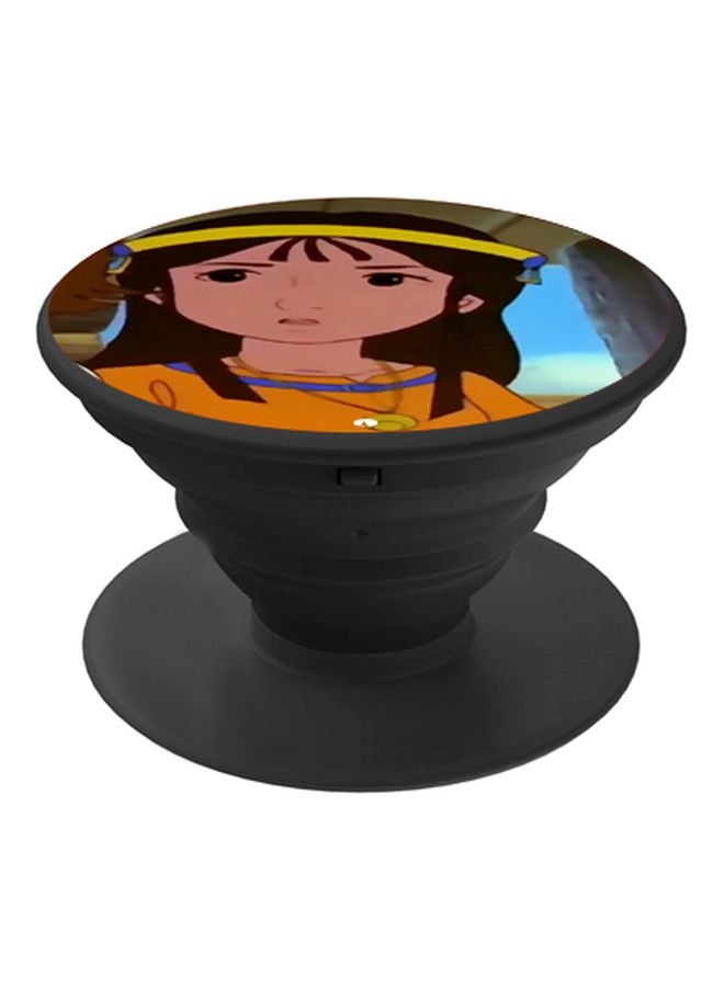 BP Cartoon Printed Pop Socket Phone Holder Orange/Blue/Black - Image 1