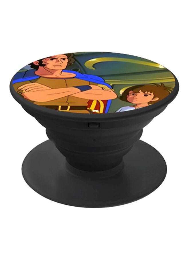 BP Cartoon Printed Pop Socket Phone Holder Beige/Brown/Green - Image 1