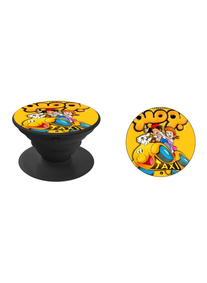 BP Printed Pop Socket Phone Holder Black/Yellow/Blue - Image 2