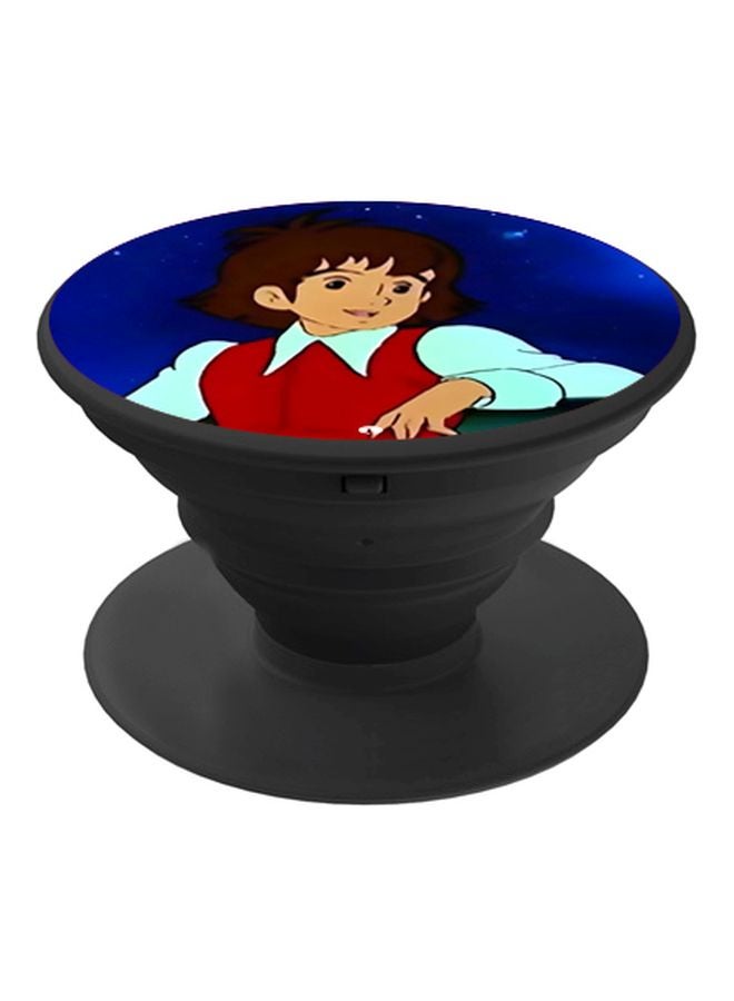 BP Cartoon Printed Pop Socket Phone Holder Blue/Red/Brown - Image 1