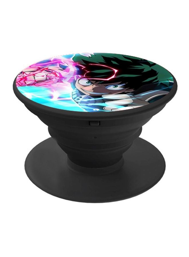 BP Anime Printed Pop Socket Phone Holder Blue/Pink/Black - Image 1
