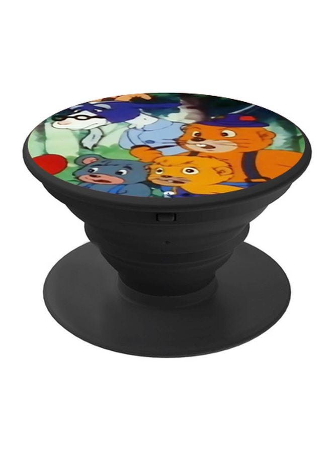 BP Cartoon Printed Pop Socket Grip Black/Brown/Grey - Image 1